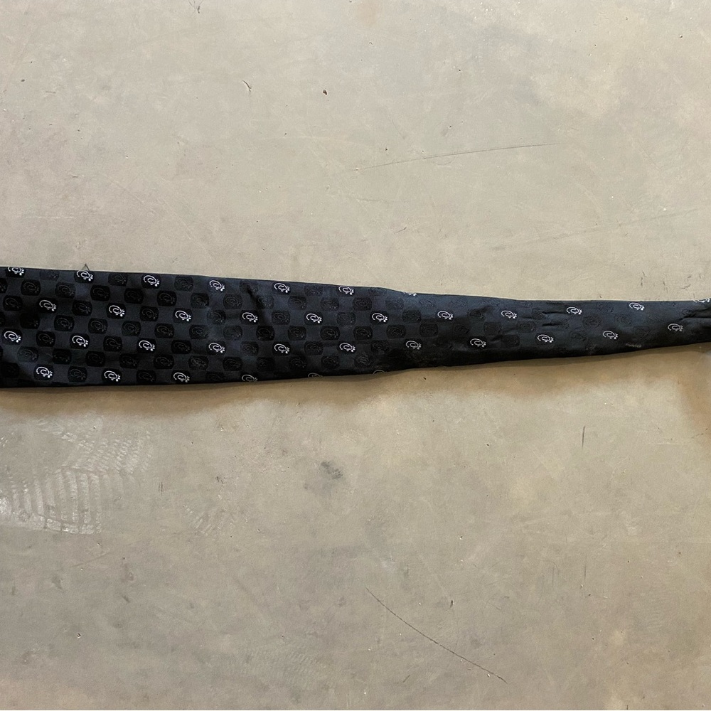 Black Patterned Tie - image 1